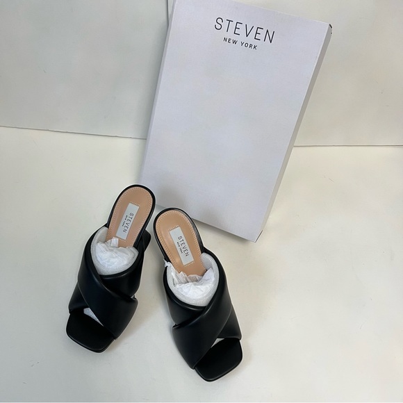 Steven New York Black Baga Heeled Sandal - New In Box - Reemoly - Picture 6 of 16